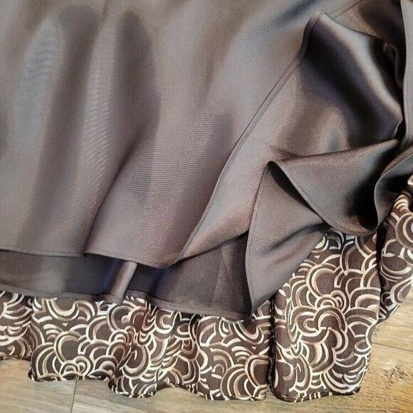 BCBG Maxazria Brown Silk Halter Dress Mini X-Small Sexy Night Out - Picture 15 of 15